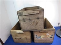 *(3) Wood Crates
