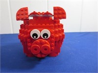 Red Lego Piggy Bank