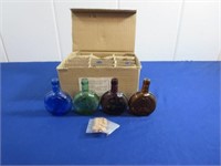 (12) Small 3" Glass Assorted Presidents Decanter