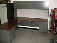 Office Desk w/ cabinet 65 x72 x72 Inch