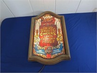 *Old Style Faux Stained Glass Lighted Sign