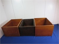*(3) Wood Crates