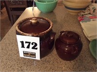 Brown Crock Bean Pots