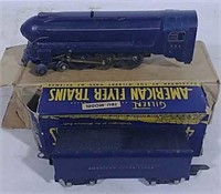 Blue American Flyer Engine & Coal Tender