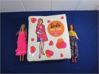 Barbie Doll Case w/(2) Barbies & Clothes