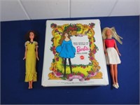 Barbie Doll Case w/(2) Barbies & Clothes