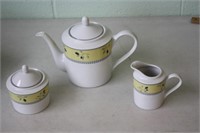 Royal Doulton Coffee Pot, Sugar & Creamer