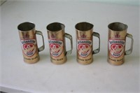 4 Tin Ballantine Beer Cups