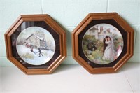 2 Framed Collector Plates