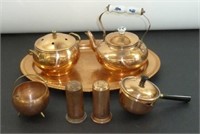 Copper Tea Set & Other Copper Pieces