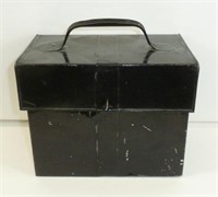 Old Tin Lunch Box(?) Hinged Lid with Handle