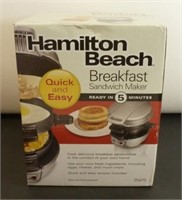 Hamilton Beach Breakfast Sandwich Maker NIB