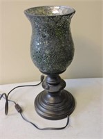 Crackle Glass Shade Table Lamp, 15" T