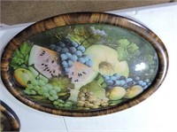 Antique Reverse Painting on Convex Glass
