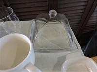 Assortment of Dishes, Butter Dish, Trays, Mugs,etc