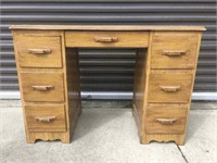 Vintage Solid Wood Kneehole Desk