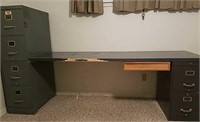 Unique Vintage Desk and Filing Cabinets