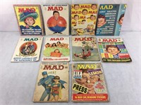 Collection of Vintage MAD Magazines from the 60's