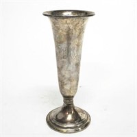 Gorham Sterling Silver Trumpet Vase, Weighted