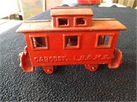 Vintage RARE L&N Railroad Cast Iron Caboose Toy