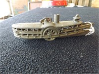Vintage Cast Iron Toy Paddle Steam Riverboat