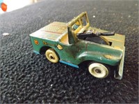 Vintage Tin Metal Army Friction Jeep