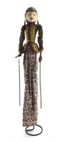 Wayang Golek Wood Marionette Doll w/Stand 28" tall