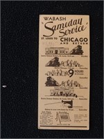 Vintage Wabash Train Railroad Brochure
