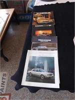 Vintage 1970-80's Car Literature Booklets