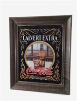 Calvert Extra / Coca Cola Mirrored Ad Sign