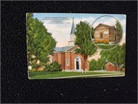 Vintage Abe Lincoln Wedding Harrodsburg Post Card