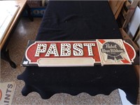 Vintage Pabst Blue Ribbon Plastic Beer Sign