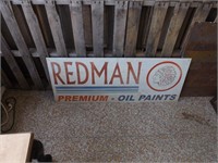 Vintage Redman Oil Paints Metal Sign