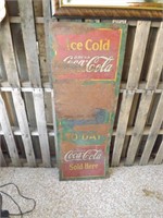 Vintage 1932 Coca-Cola Gas Price Metal Sign