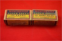 (2) Winchester Super Speed .22 Short