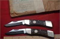 (2) Fighting Rooster NKCA Club Knife