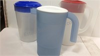 Lot of 3 plastic pitchers