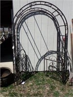 Gated garden trellis (comes apart in 3pcs for