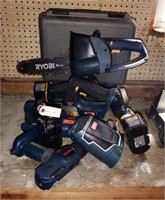 Ryobi cordless tool lot to include: Grinder,
