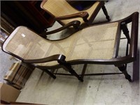 Super expensive Walnut cane chaise lounge with