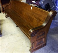 Antique Oak 8ft church pew