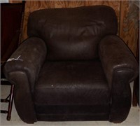 Overstuffed chair and ottoman