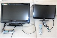 Pair of flat screen TV's with remotes