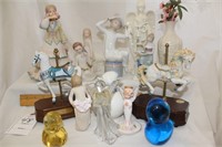 ceramic dolls and carosel horse