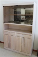 lighted hutch and entertainment center