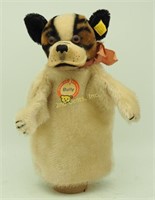 Steiff Dog Bully Puppet Plush Toy W/ Tags 9" Tall