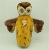 Steiff Wittie Owl Puppet Plush Bird Toy W/ Tags