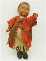 Vintage Native American Baby Doll 11"in Clothes