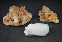 3 Quartz Rocks Clusters Specimen Natural Healing