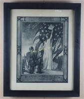 Woodrow Wilson Wwi Wound In Action Print 1919